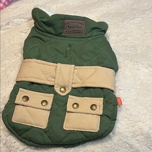 New Green Quilted jacket for small dog